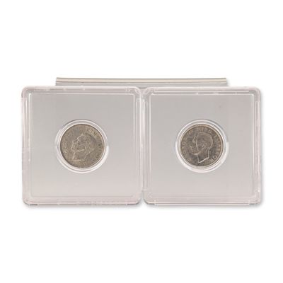 Sale Photo Thumbnail #461: 2pc 1943, 1944 New Zealand Silver Sixpence Coins