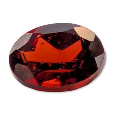 Sale Photo Thumbnail #109: Loose Faceted Oval Cut Red Garnet