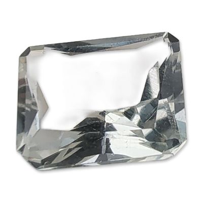 Sale Photo Thumbnail #356: Emerald Cut Colorless Faceted Gemstone