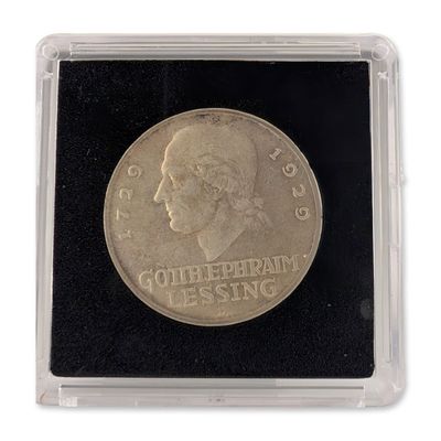 Sale Photo Thumbnail #190: 1929-D German Lessing 3 Reichsmark Coin