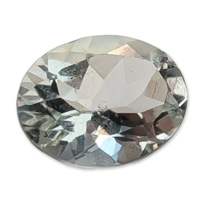 Sale Photo Thumbnail #319: Oval Faceted Pale Mint Green Quartz Gemstone