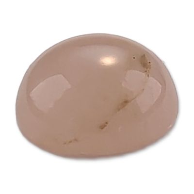 Sale Photo Thumbnail #313: Pale Peachy Pink Round Cabochon Rose Quartz Gemstone