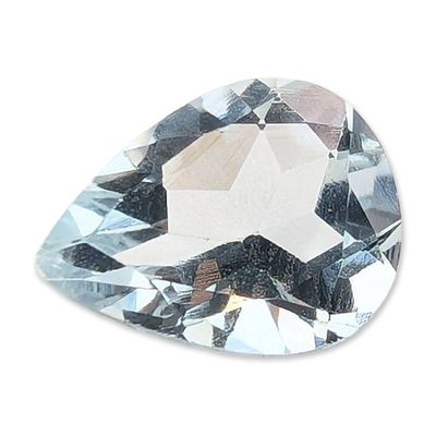 Loose Pear Cut Ice Blue Aquamarine Gemstone
