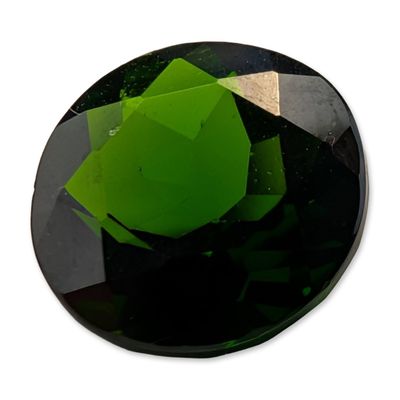 Sale Photo Thumbnail #393: Oval Faceted Forest Green Loose Gemstone