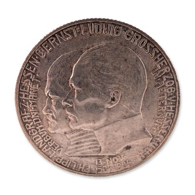 Sale Photo Thumbnail #416: 1904 German Grand Duchy of Hesse Silver Zwei Mark Coin