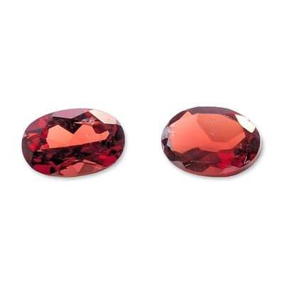 Sale Photo Thumbnail #123: Pair of Oval Cut Red Garnet Gemstones