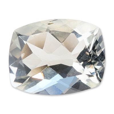 Sale Photo Thumbnail #316: Cushion Cut Pale Blue Faceted Quartz Gemstone