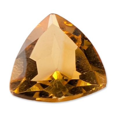 Trillion Cut Honey Yellow Citrine Gemstone