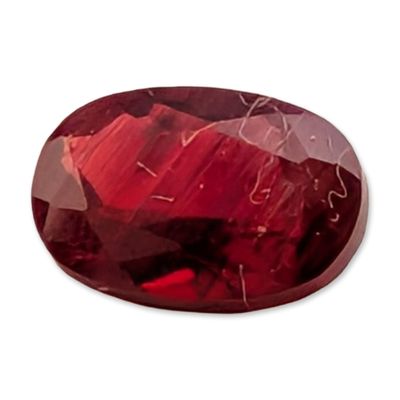 Sale Photo Thumbnail #373: Oval Mixed Cut Purplish Red Gemstone