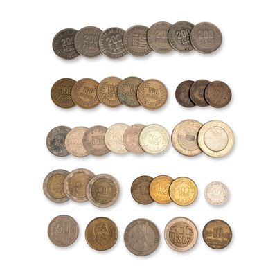 Sale Photo Thumbnail #481: 35pc Collection of South American Republic Coins