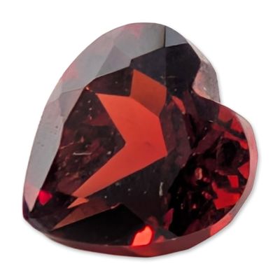 Sale Photo Thumbnail #107: Faceted Heart Cut Red Gemstone