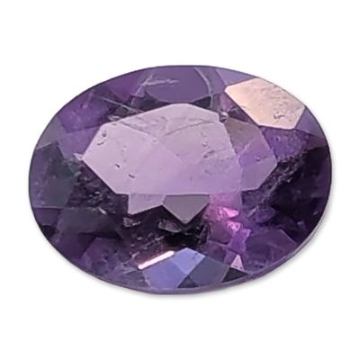 Oval Faceted Purple Amethyst Gemstone