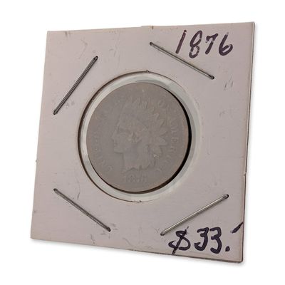 Sale Photo Thumbnail #184: 1876 US Indian Head One Cent Coin