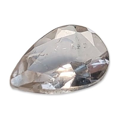 Sale Photo Thumbnail #295: Pear-Shaped Rose Cut Colorless Quartz Gemstone