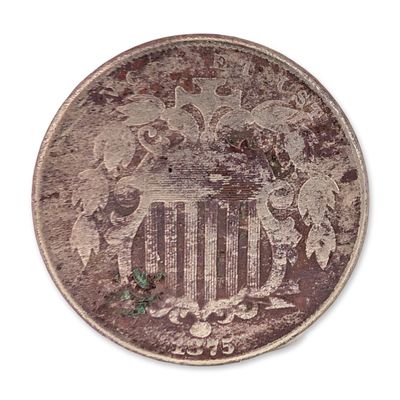 Sale Photo Thumbnail #204: 1875 US Shield Nickel Five Cents Coin