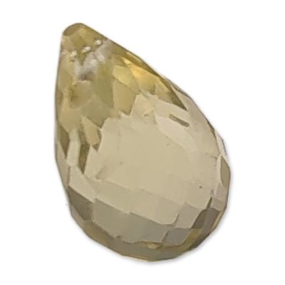 2.4 CTW Faceted Yellow Citrine Briolette Cut Loose Gemstone