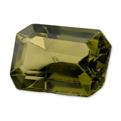 Sale Photo Thumbnail #277: Emerald-Cut Yellowish-Green Loose Peridot Gemstone