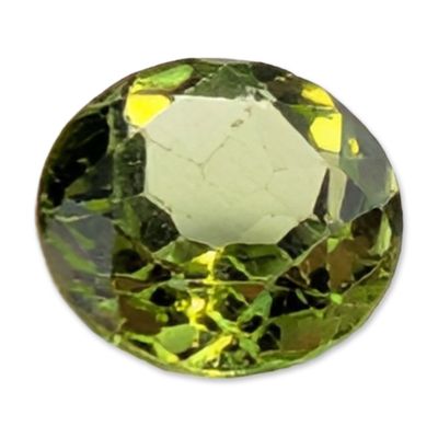 Sale Photo Thumbnail #388: Round Brilliant Cut Yellowish-Green Gemstone