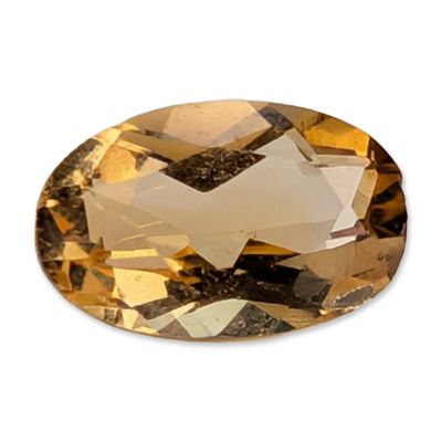 Honey Yellow Oval Faceted Loose Citrine Gemstone
