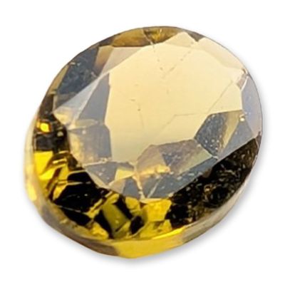 Oval Cut Yellowish-Green Loose Citrine Gemstone