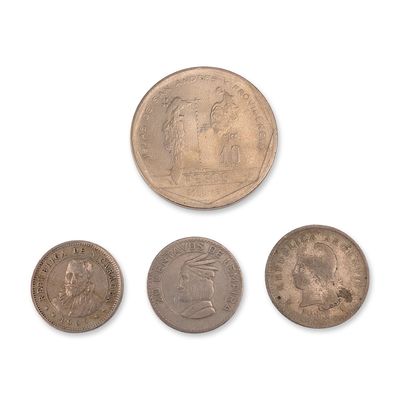 Sale Photo Thumbnail #229: 4pc Collection of Latin American Coins