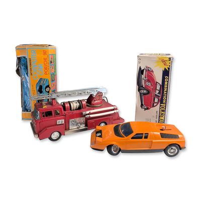 Sale Photo Thumbnail #157: 4pc Collection of Radio Shack and Made in Japan Vintage Toy Vehicles