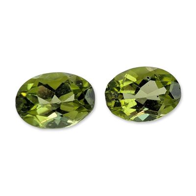 Sale Photo Thumbnail #289: 2pc Oval Faceted Peridot Gemstones