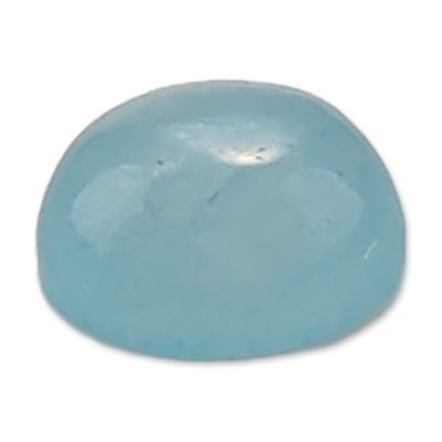 Loose Light Blue Oval Cabochon Chalcedony Gemstone