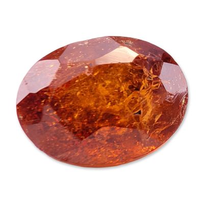 Sale Photo Thumbnail #102: Faceted Oval Orange Hessonite Garnet