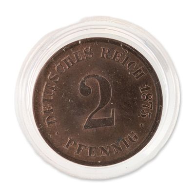 Sale Photo Thumbnail #445: 1875-E German Two Pfennig Copper Coin
