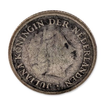 Sale Photo Thumbnail #179: 1959 Netherlands Antilles 1/10 Gulden Silver Coin