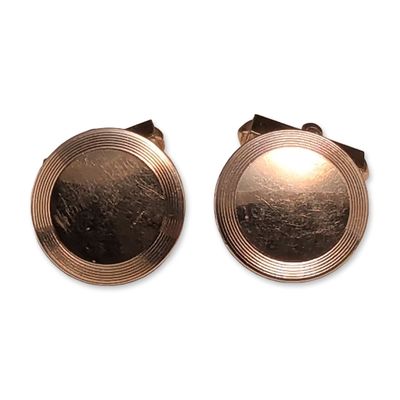 Sale Photo Thumbnail #273: Pair of Swank 12K Gold Filled Concentric Circle Cufflinks