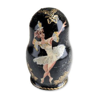 Sale Photo Thumbnail #402: Russian Ballerina Themed Wooden Matryoshka Nesting Doll Set