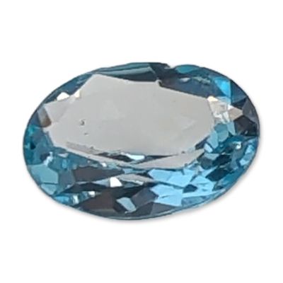 Oval Cut Blue Aquamarine Gemstone