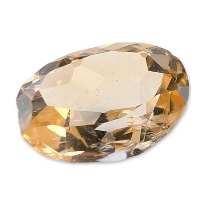 Faceted Oval Golden Citrine Gemstone