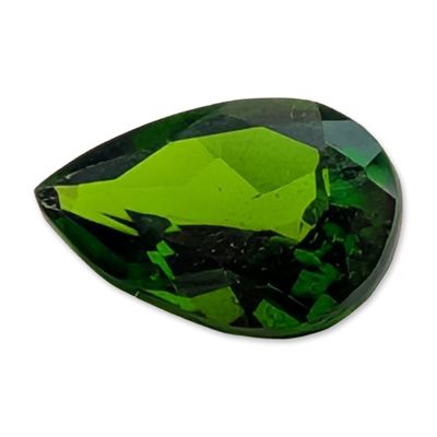 Sale Photo Thumbnail #392: Chrome Green Pear Shaped Faceted Gemstone