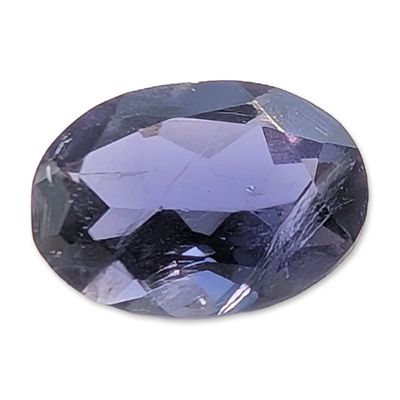 Sale Photo Thumbnail #138: Oval Faceted Violet Blue Iolite Gemstone