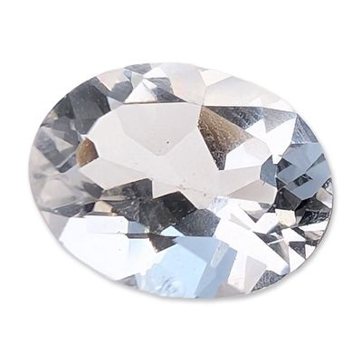 Sale Photo Thumbnail #293: Oval Cut Colorless Quartz Gemstone