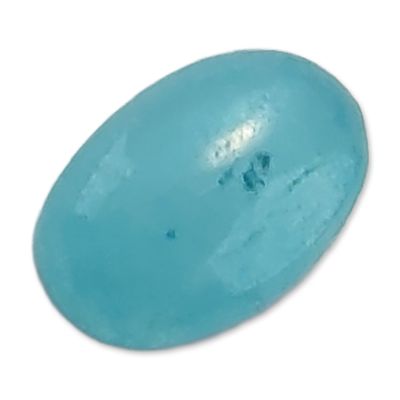 Neon Blue Oval Cabochon Gemstone