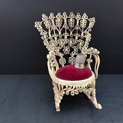LOT 115: Shannon Crystal Clock, Milk Glass Miniature Urn, Hand-made Folk Art Pin Cushion, BOAC Teacups & More