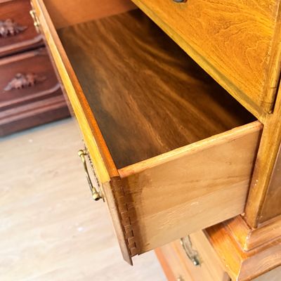 LOT 176: Wooden Tallboy Chest of Drawers