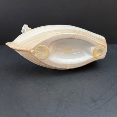LOT 108: Nautical Collection of Seashell Ships, Meico Paul Sebastian "Fishing w/Grandfather" Porcelain Figurine, Large Corals...