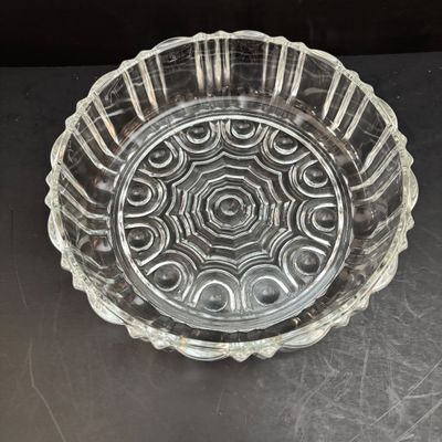LOT 109: Vintage Federal Style Oval Picture Frame-NO Glass, Resin Brass-Tone Eagle Statue signed PDU & Anchor Hocking Candy Dish