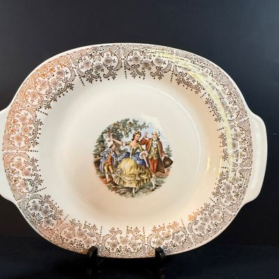 LOT 248: Victorian Inspired Collection of Plates, Figurines, Lamp and More