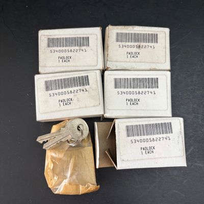 LOT 116: Solid Brass American Lock Co. Pad Locks - Stamped US - New/Old Stock