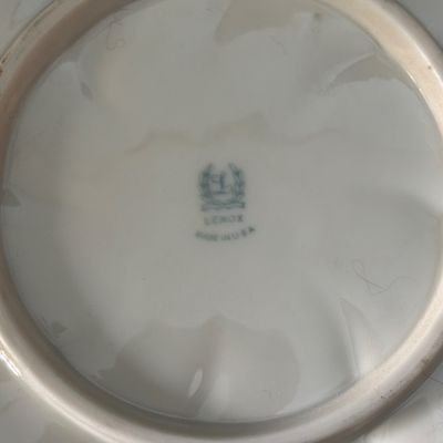 LOT 86: Vintage Lenox Oyster Plate along with Vintage Bavarian & Czechoslovakian Porcelain Plates, Hand-Painted Porcelain Dual...