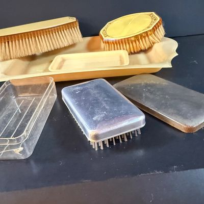 Lot 268: Vintage Celluloid Vanity Dresser Set - 12 Pieces