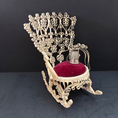 LOT 115: Shannon Crystal Clock, Milk Glass Miniature Urn, Hand-made Folk Art Pin Cushion, BOAC Teacups & More