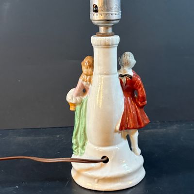 LOT 248: Victorian Inspired Collection of Plates, Figurines, Lamp and More