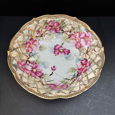 LOT 117: Vintage A. Cameo Creations Lady Hamilton & Master Lambton, Amethyst Glass Shoe, Vintage Jardiniere & More